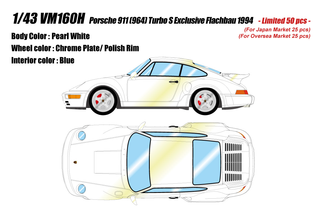 *PREORDER* Make Up Co., Ltd. / Vision 1:43 Porsche 911 (964) Turbo S Exclusive Flachbau 1994
