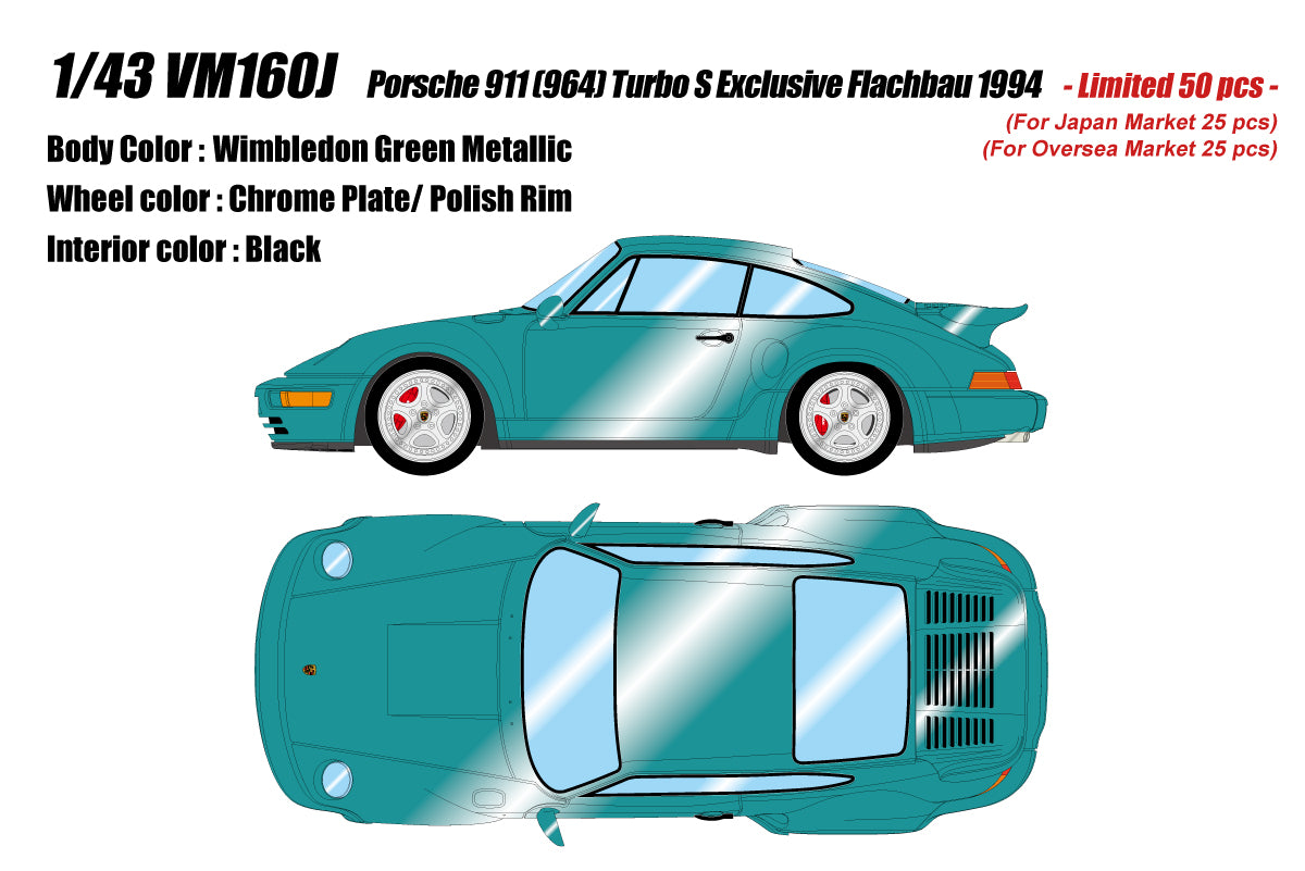 *PREORDER* Make Up Co., Ltd. / Vision 1:43 Porsche 911 (964) Turbo S Exclusive Flachbau 1994
