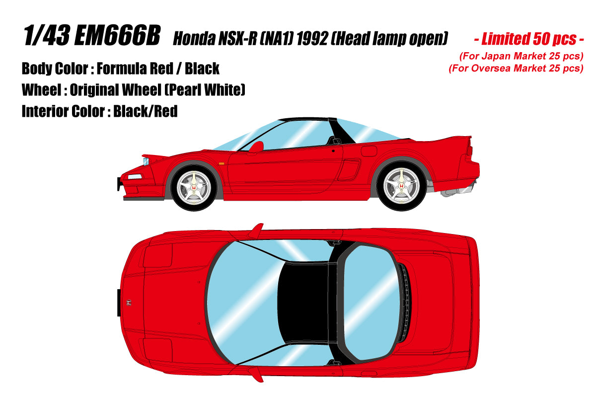 Make Up Co., Ltd. / EIDOLON 1:43 Honda NSX-R (NA1) 1992 with Open Head Lamp