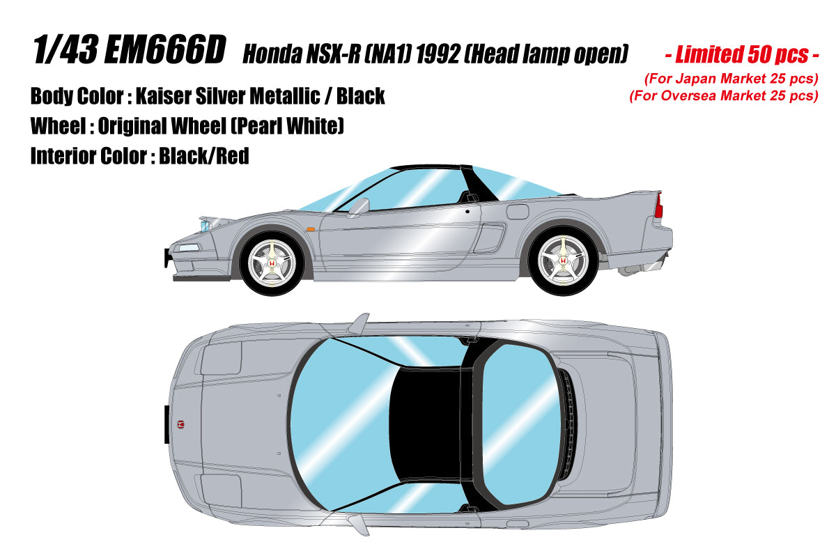 Make Up Co., Ltd. / EIDOLON 1:43 Honda NSX-R (NA1) 1992 with Open Head Lamp