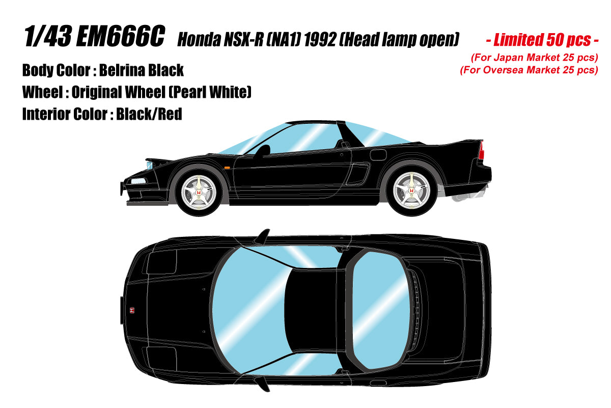 Make Up Co., Ltd. / EIDOLON 1:43 Honda NSX-R (NA1) 1992 with Open Head Lamp