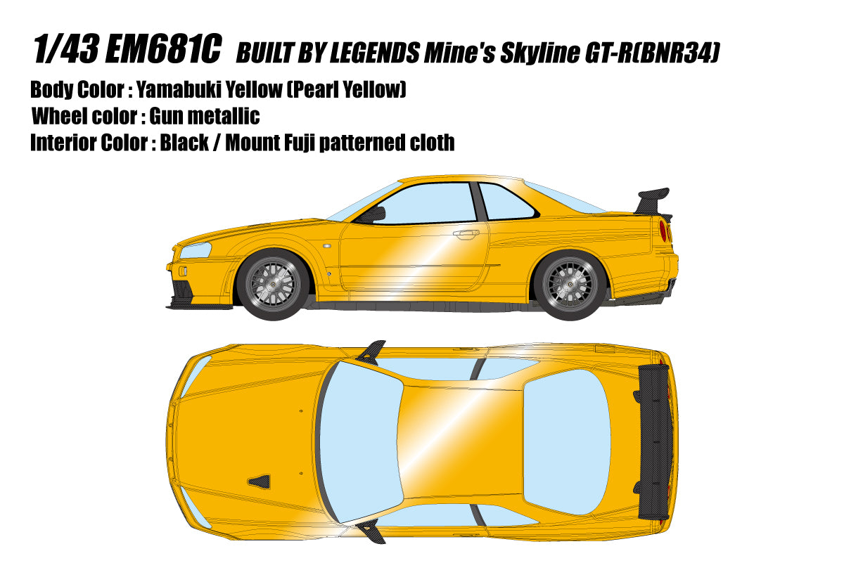 *PREORDER* Make Up Co., Ltd / Eidolon 1:43 Nissan Skyline GT-R (BNR34) BUILT BY LEGENDS Mine's