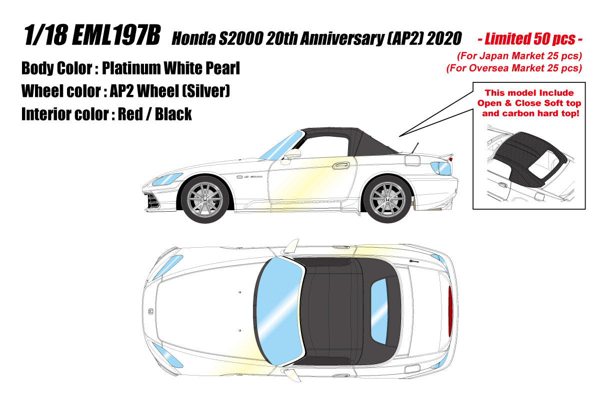 *PREORDER* Make Up Co., Ltd / Eidolon 1:18 Honda S2000 (AP2) 20th Anniversary Edition