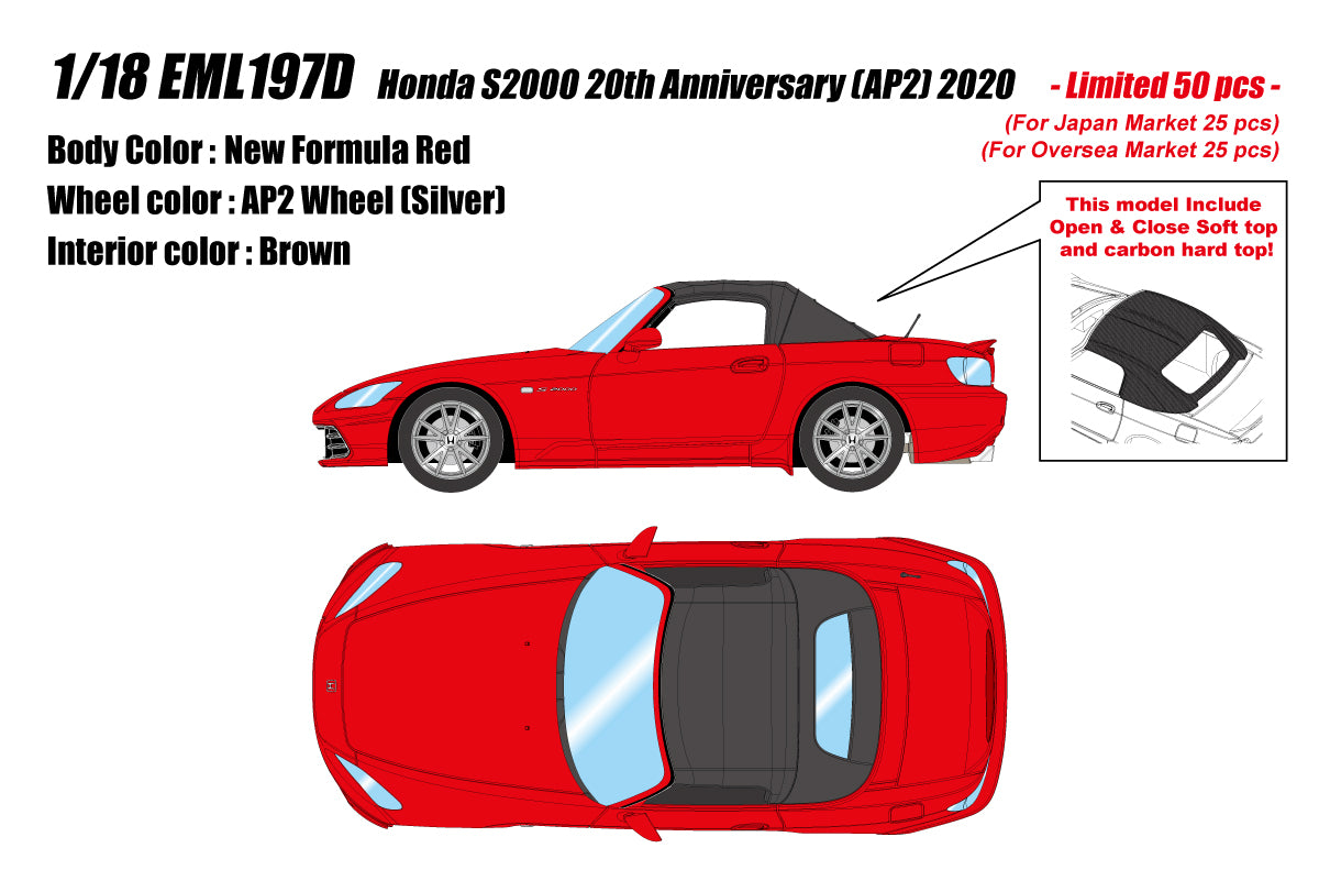 *PREORDER* Make Up Co., Ltd / Eidolon 1:18 Honda S2000 (AP2) 20th Anniversary Edition