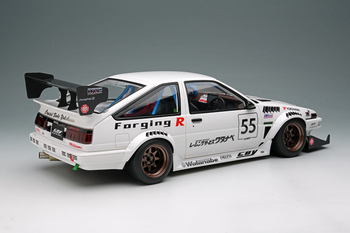 *PREORDER* Make Up Co., Ltd. 1:18 Toyota Sprinter Trueno (AE86) 3Door Crystal Body Yokohama Edition