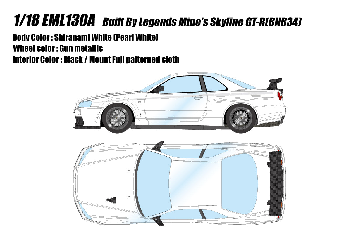 *PREORDER* Make Up Co., Ltd / Eidolon 1:18 Nissan Skyline GT-R (BNR34) BUILT BY LEGENDS Mine's