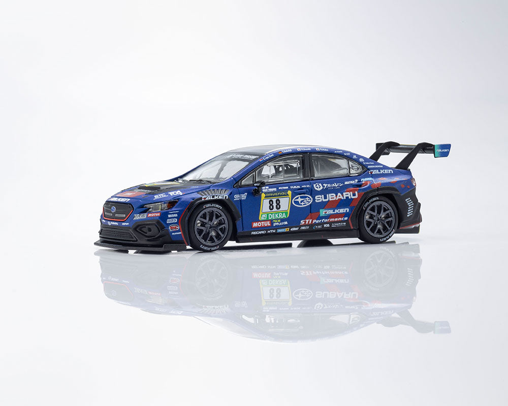 *PREORDER* Kyosho 1:64 Minicar Book Edition Subaru WRX NBR2024 with MOTN LED Base Compatible in Blue