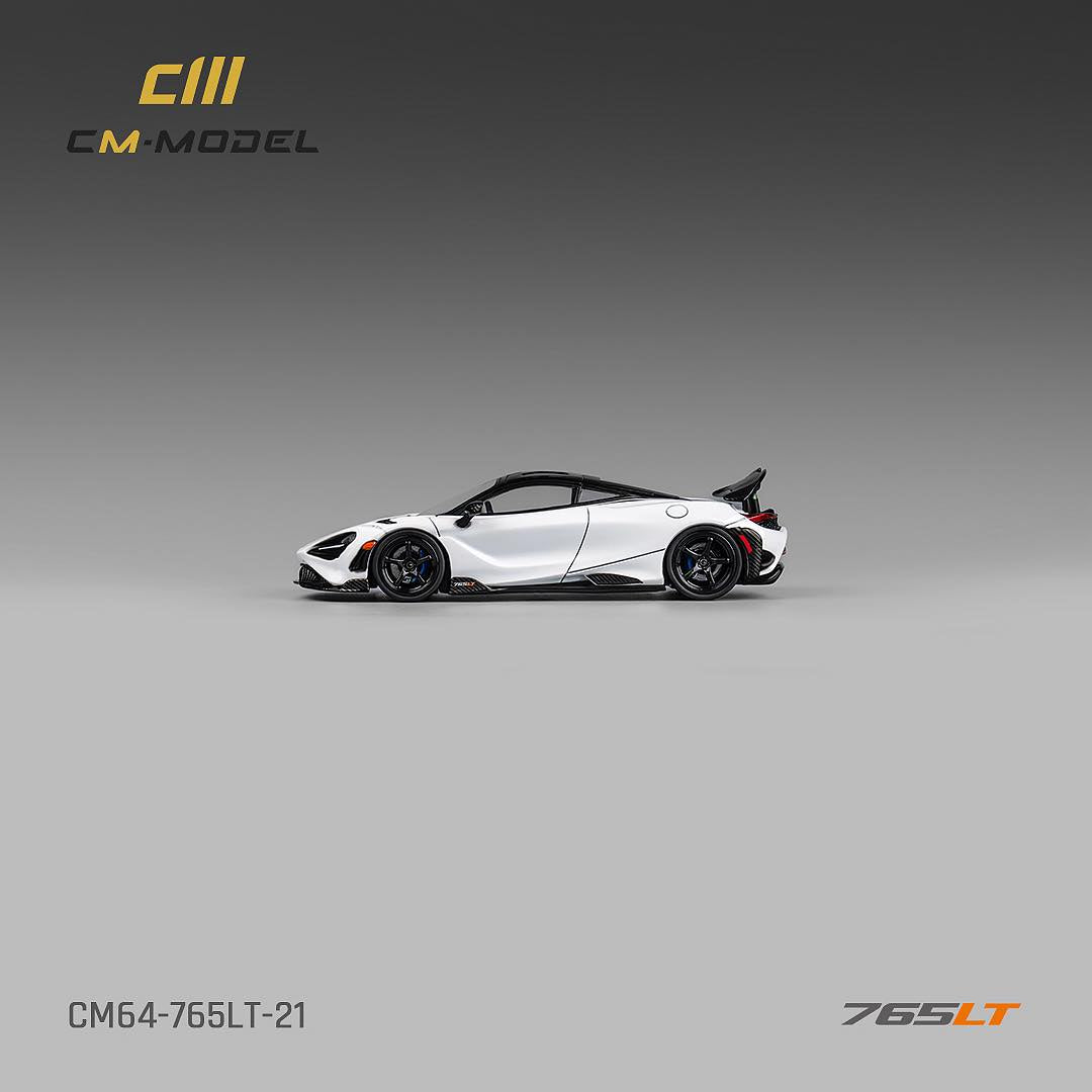 CM Model 1:64 McLaren 765LT in White with Carbon Accents