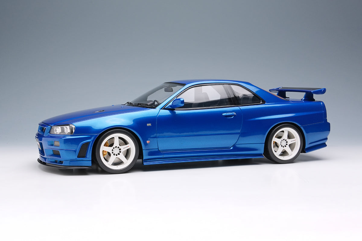 Make Up Co., Ltd / Eidolon 1:18 Nissan Skyline GT-R (BNR34) NISMO S-Tune Version 2004 in Bayside Blue