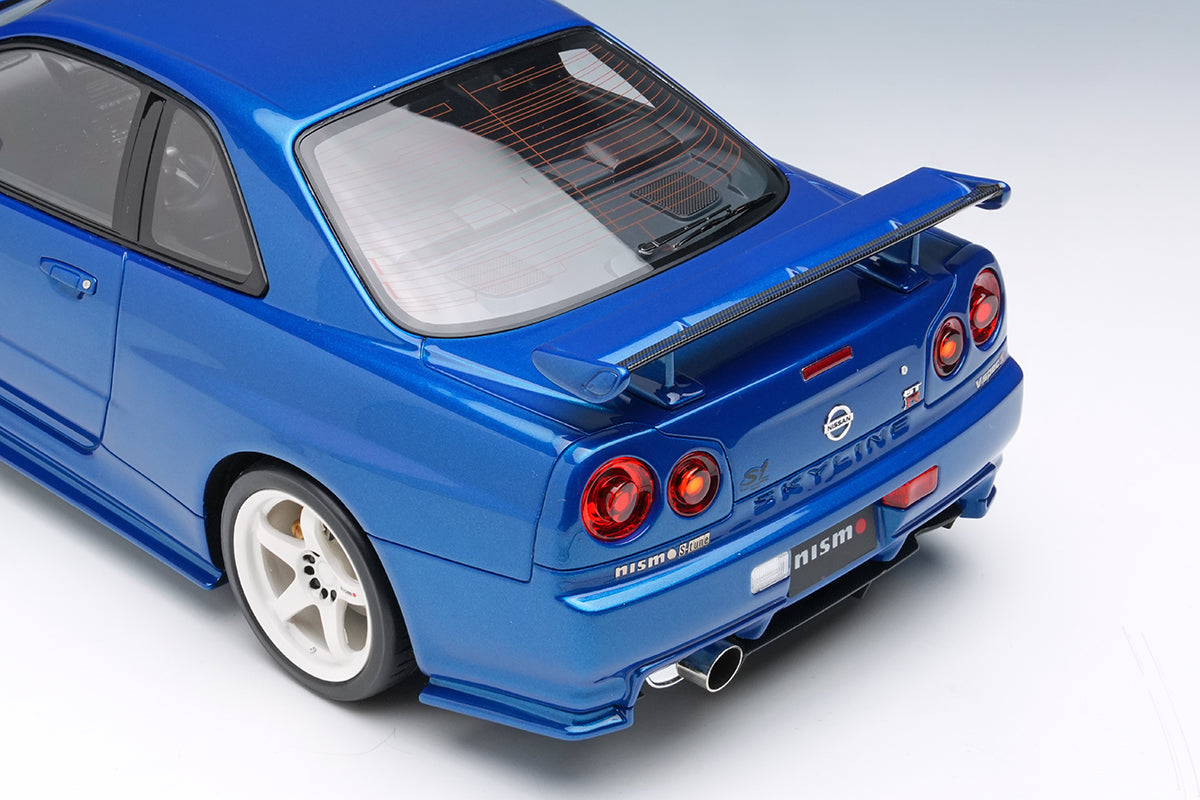 Make Up Co., Ltd / Eidolon 1:18 Nissan Skyline GT-R (BNR34) NISMO S-Tune Version 2004 in Bayside Blue