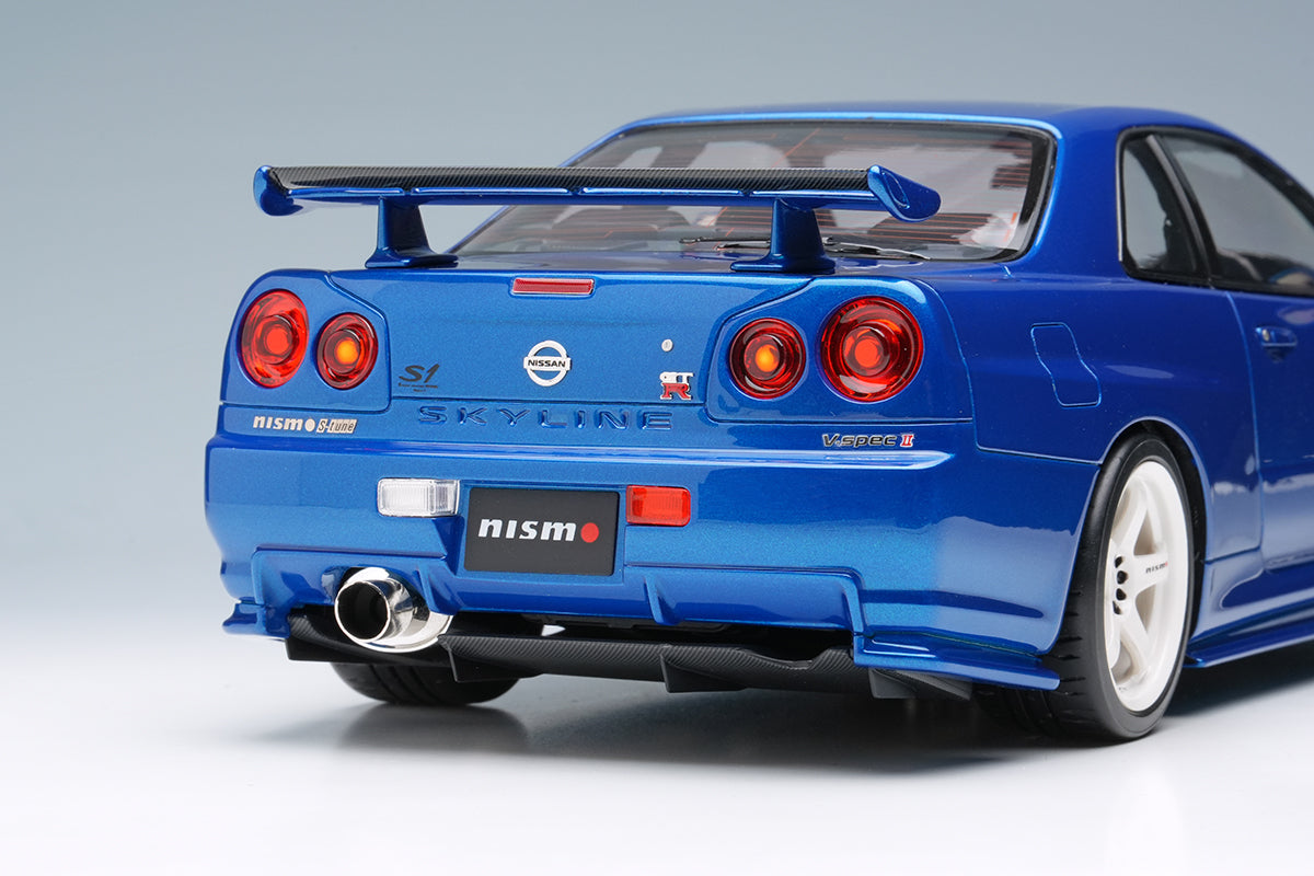 Make Up Co., Ltd / Eidolon 1:18 Nissan Skyline GT-R (BNR34) NISMO S-Tune Version 2004 in Bayside Blue