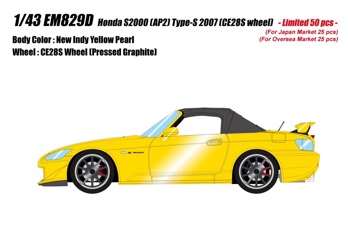 *PREORDER* Make Up Co., Ltd / Eidolon 1:43 Honda S2000 (AP2) Type-S 2007 with CE28S Wheels