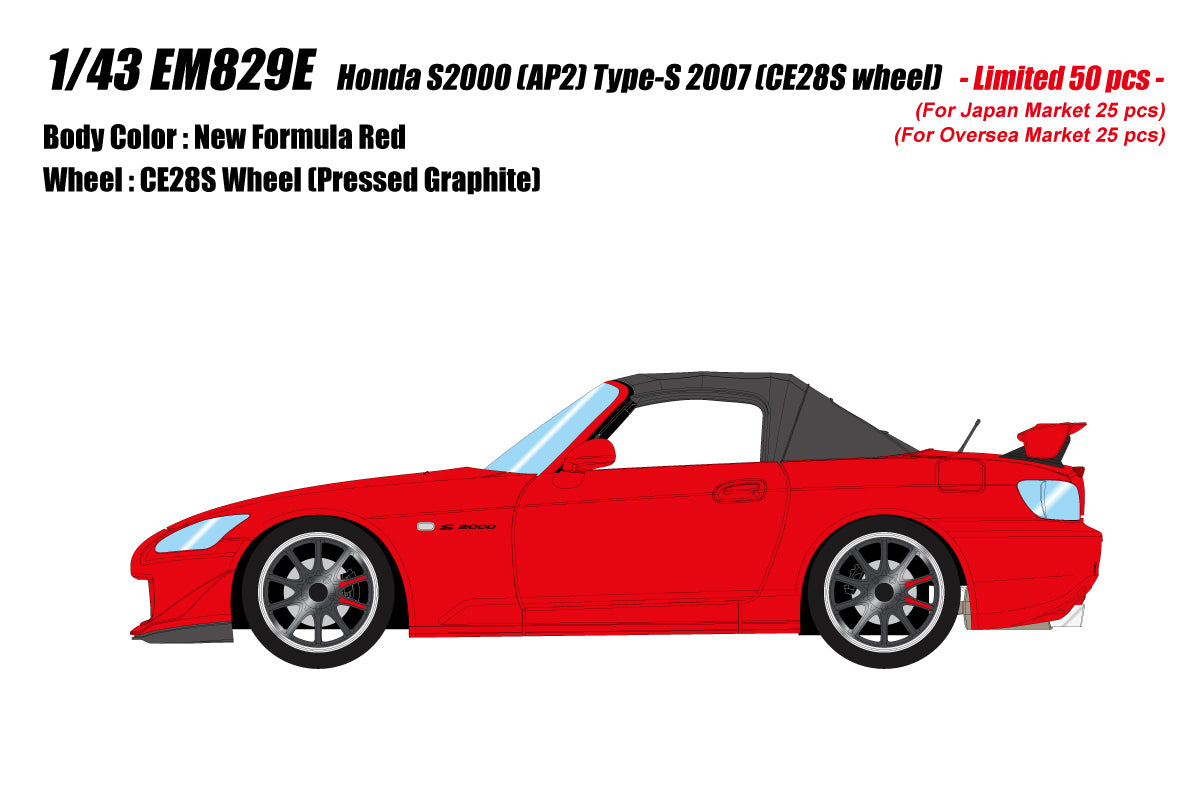 *PREORDER* Make Up Co., Ltd / Eidolon 1:43 Honda S2000 (AP2) Type-S 2007 with CE28S Wheels
