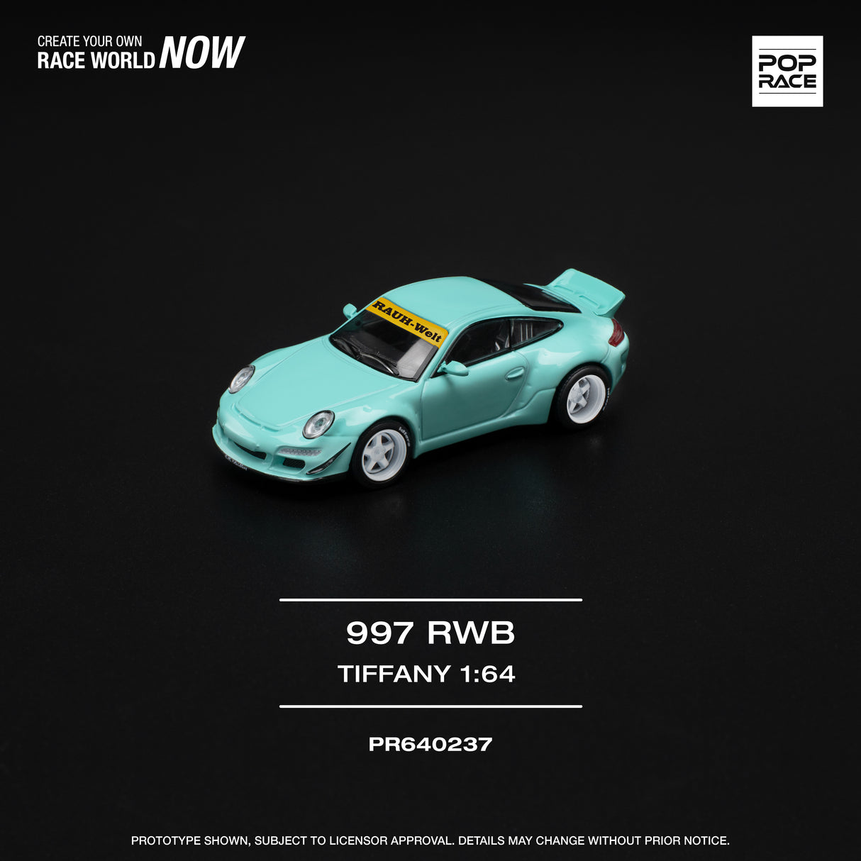 *PREORDER* Pop Race 1:64 Porsche RWB 997 in Tiffany Blue
