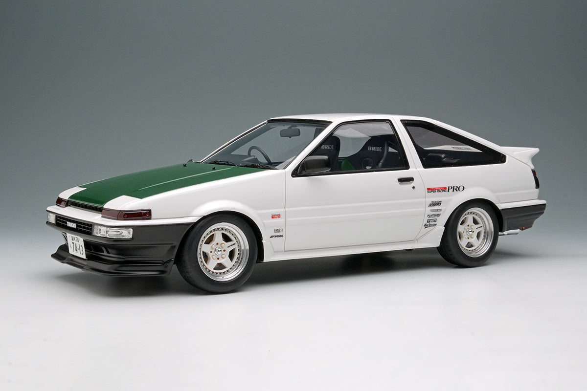 *PREORDER* Make Up Co., Ltd. 1:18 Toyota Sprinter Trueno (AE86) 3Door TK-Street Late Ver. – White