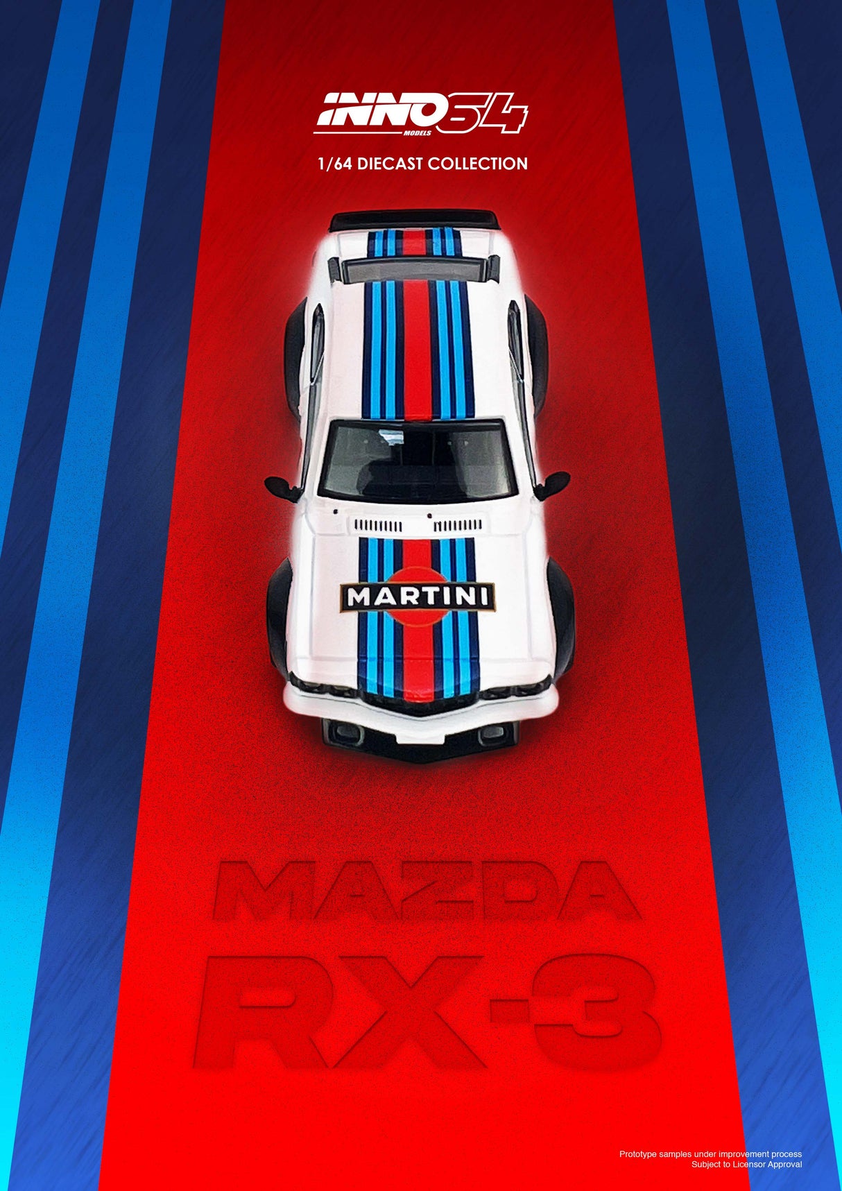 INNO64 1:64 Mazda RX-3 Savanna LBWK "MARTINI RACING"