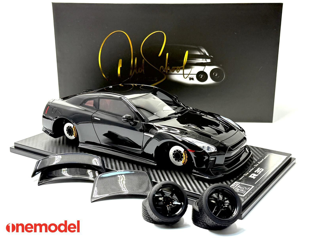 *PREORDER* One Model 1:18 Nissan GT-R R35 Custom Edition in Glossy Black