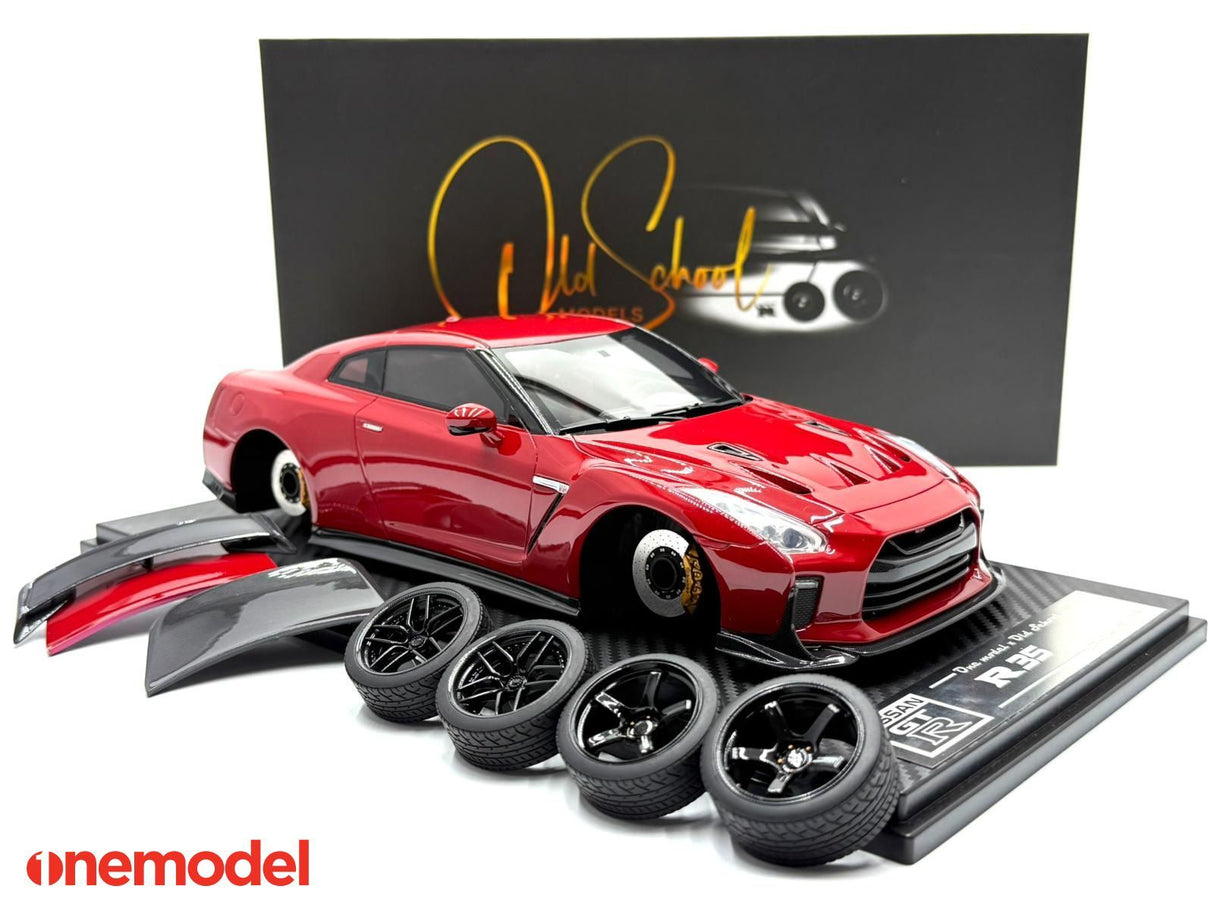 *PREORDER* One Model 1:18 Nissan GT-R R35 Custom Edition in Passion Red