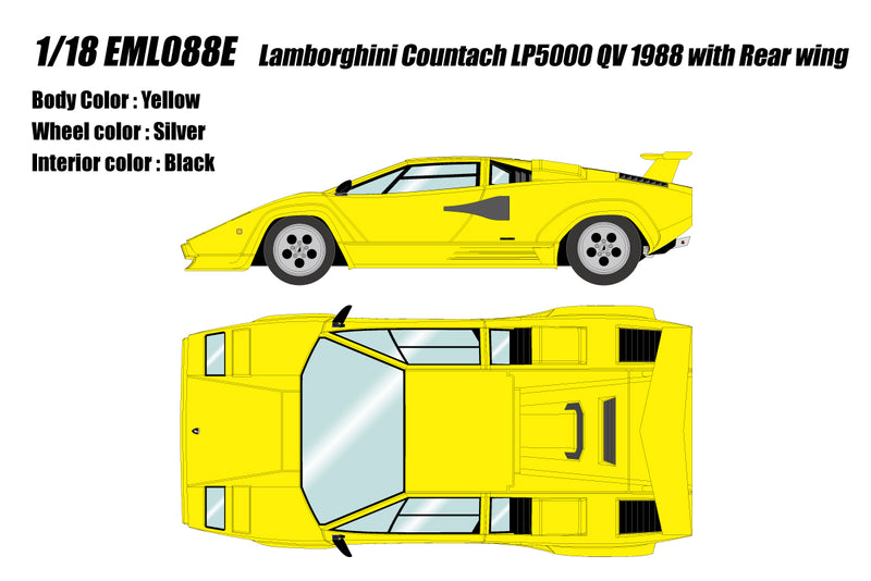 *PREORDER* Make Up Co., Ltd / Eidolon 1:18 Lamborghini Countach LP5000 QV 1988 with Rear wing
