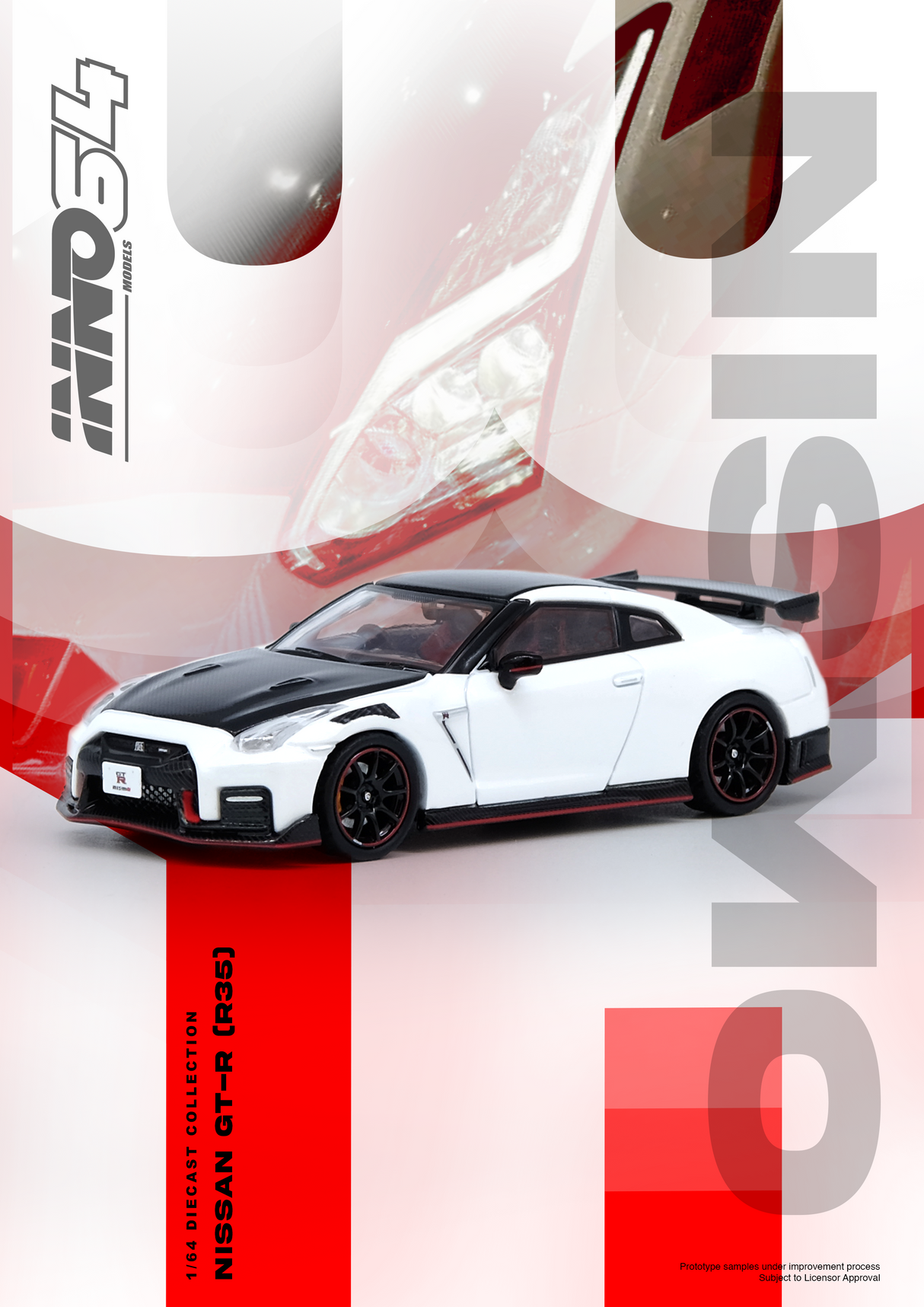 INNO64 1:64 Nissan GT-R (R35) NISMO in White