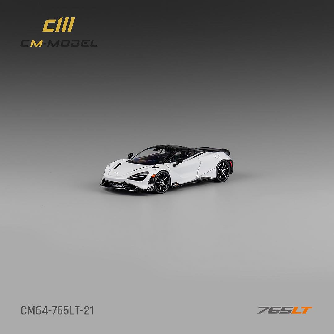 CM Model 1:64 McLaren 765LT in White with Carbon Accents