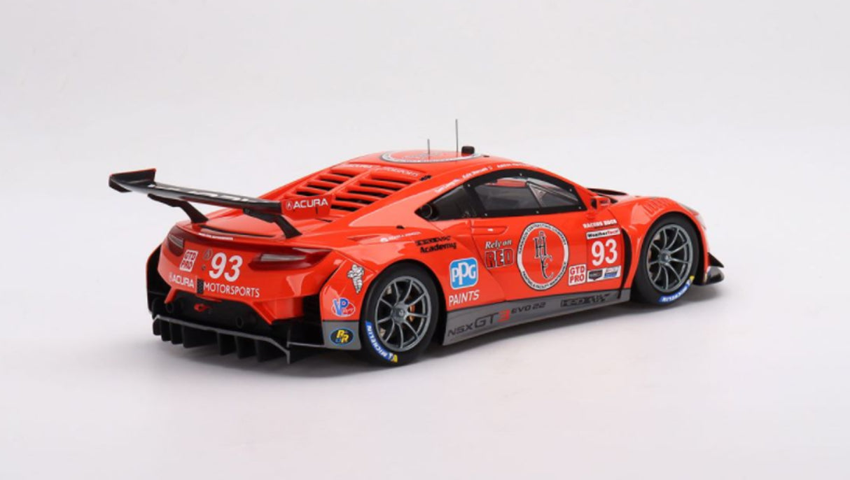 TopSpeed Models 1:18 Acura NSX GT3 EVO22 #93 WTR 2022 IMSA Sebring