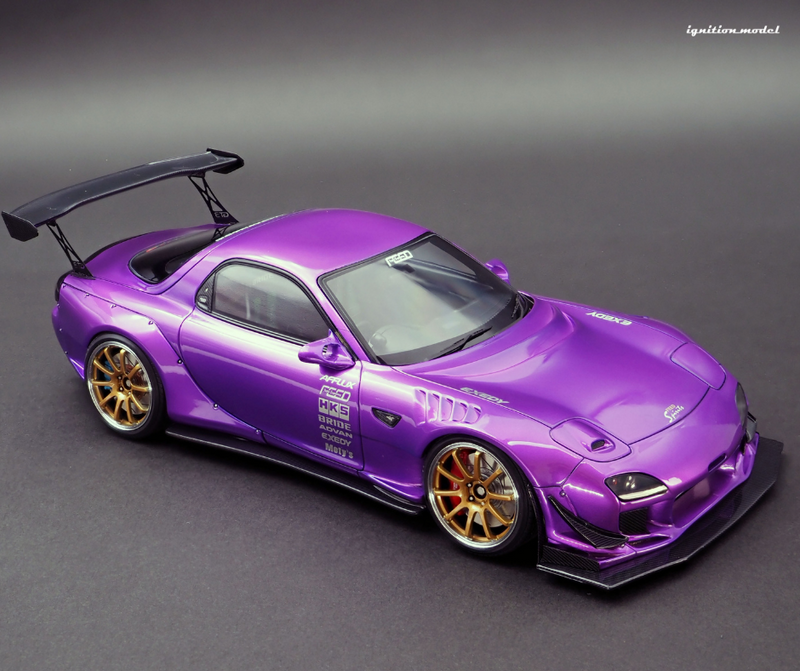 Ignition Model 1:18 Mazda RX-7 (FD3S) FEED Afflux GT3 in Purple Metallic