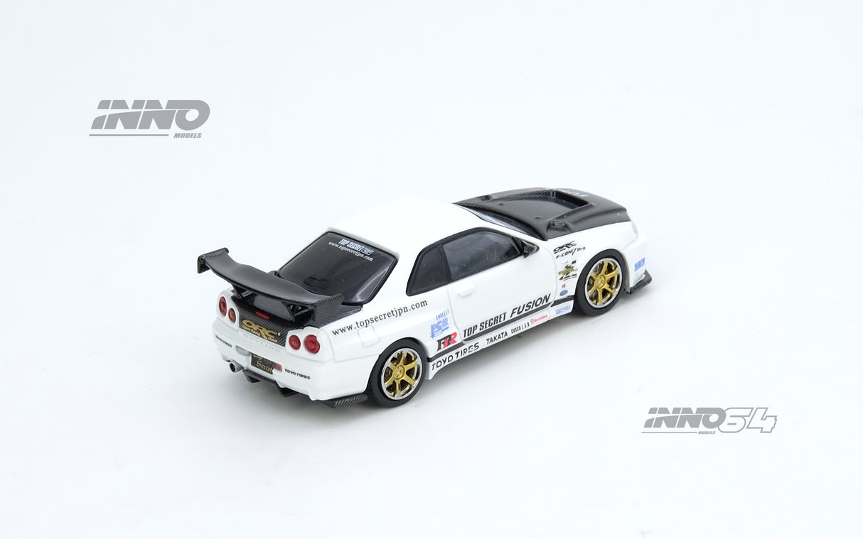 *PREORDER* INNO64 1:64 Top Secret Nissan Skyline GT-R R34 in White