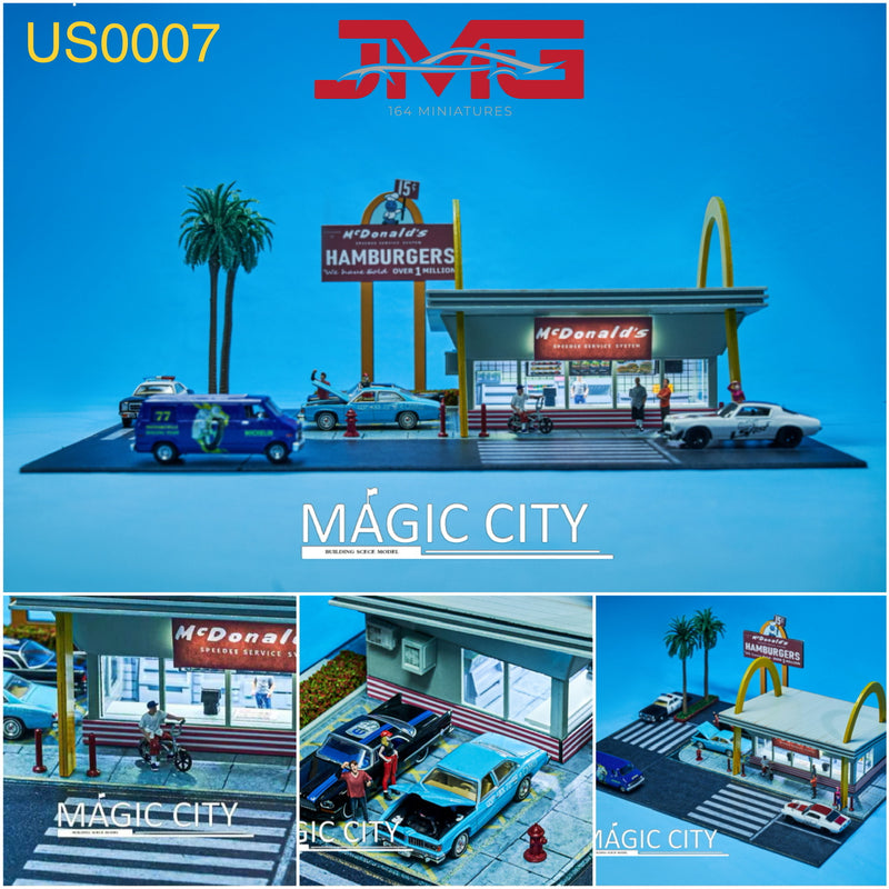 Magic City 1:64 American Street View Vintage Fast Food Market