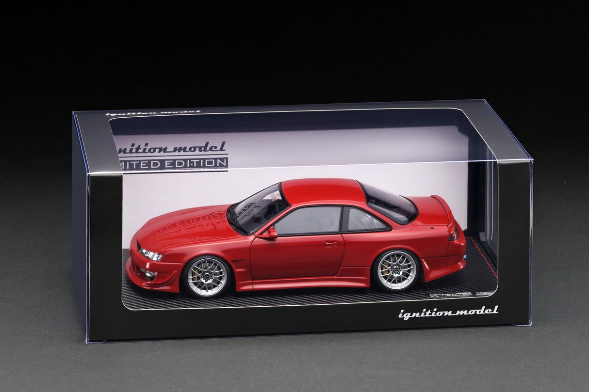 Ignition Model 1:18 Nissan Silvia (S14) VERTEX in Red Metallic with SR20 Engine Display