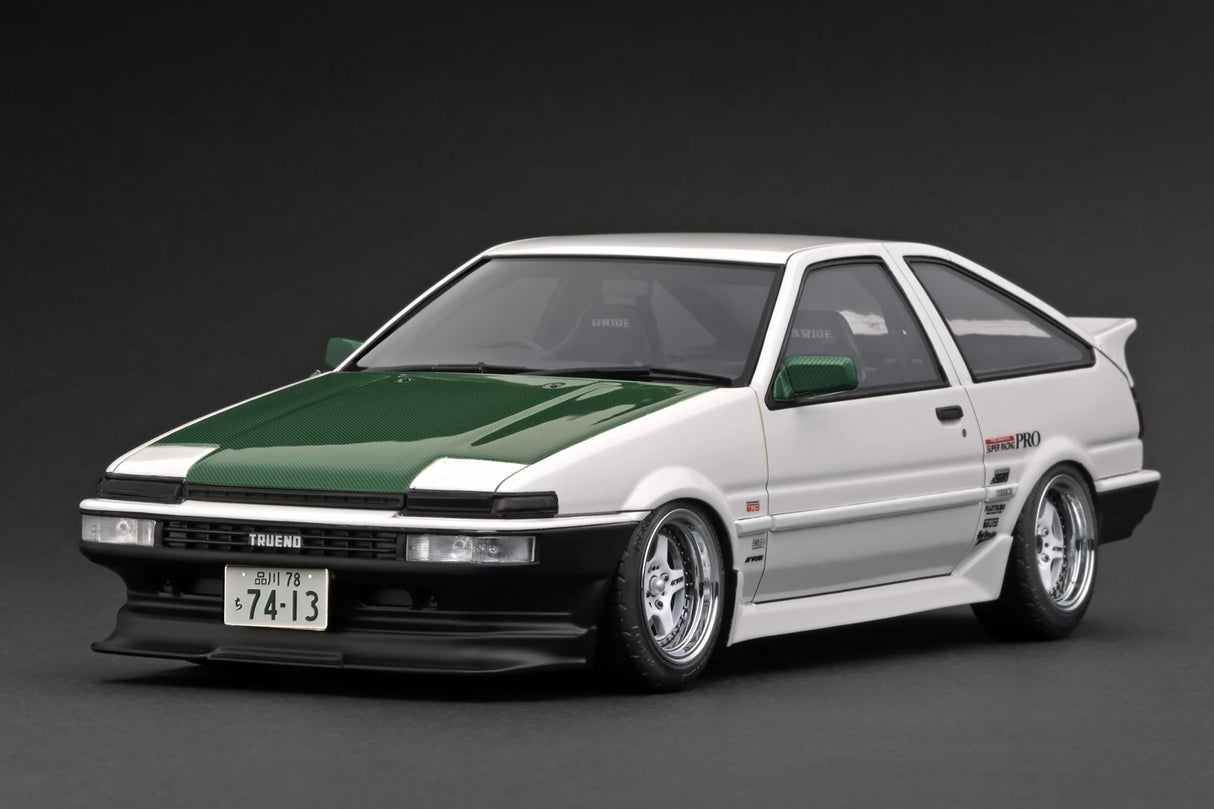 Ignition Model 1:18 Toyota Sprinter Trueno (AE86) 3DR TK-Street Late Version in White