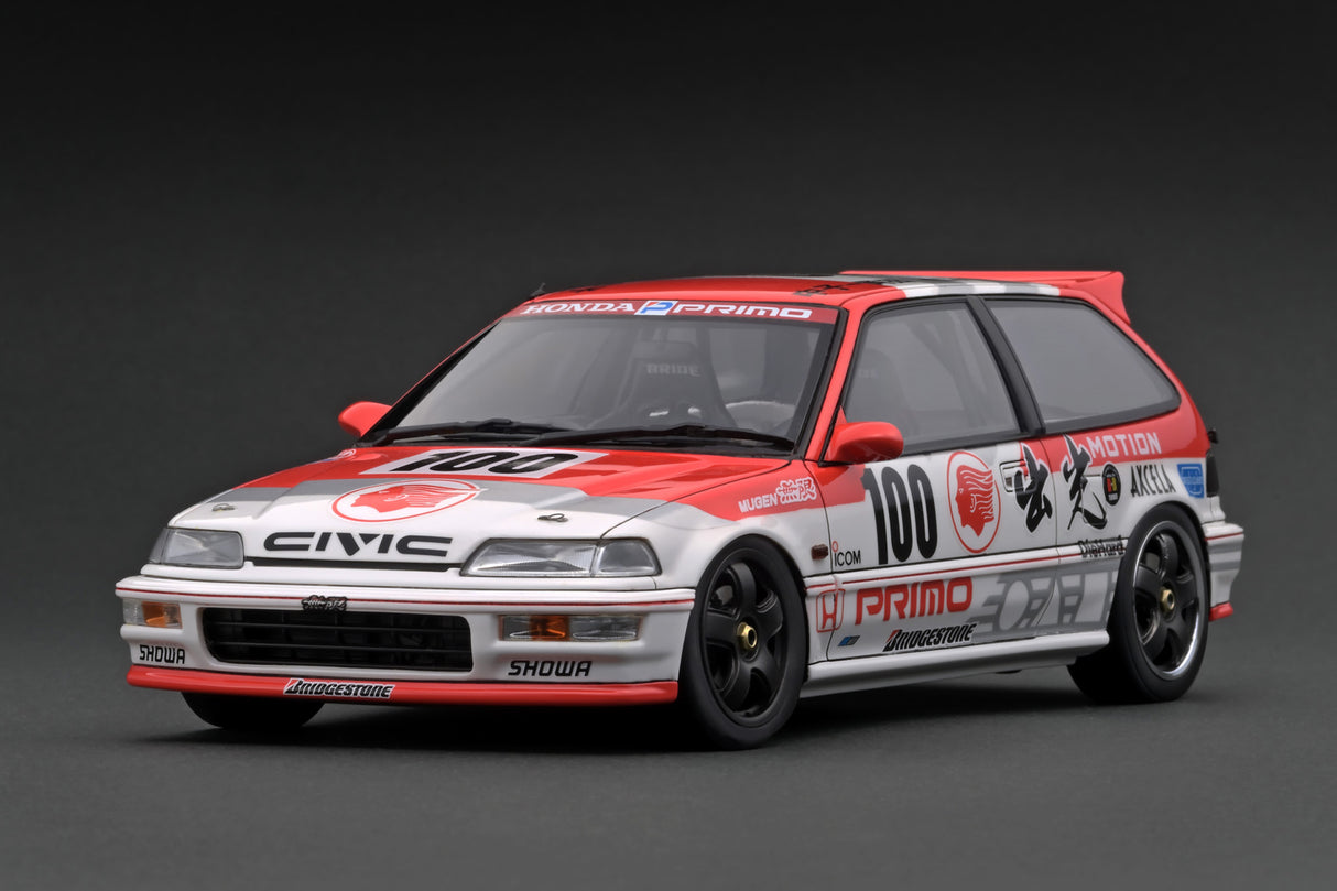 Ignition Model 1:18 Honda Civic (EF9) SiR in White / Red