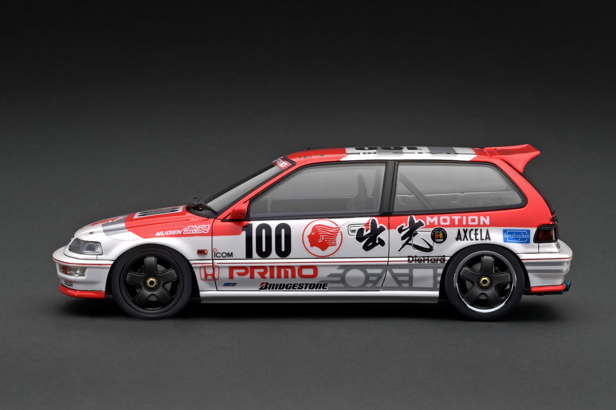 Ignition Model 1:18 Honda Civic (EF9) SiR in White / Red
