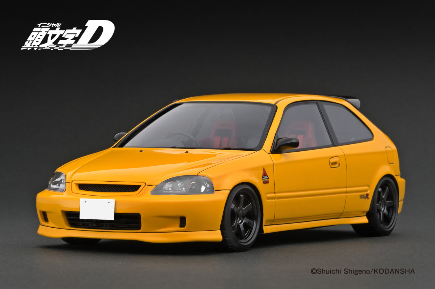 Ignition Model 1:18 Honda Civic (EK9) Type-R in Yellow Initial D