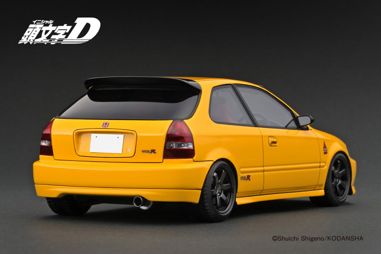 Ignition Model 1:18 Honda Civic (EK9) Type-R in Yellow Initial D