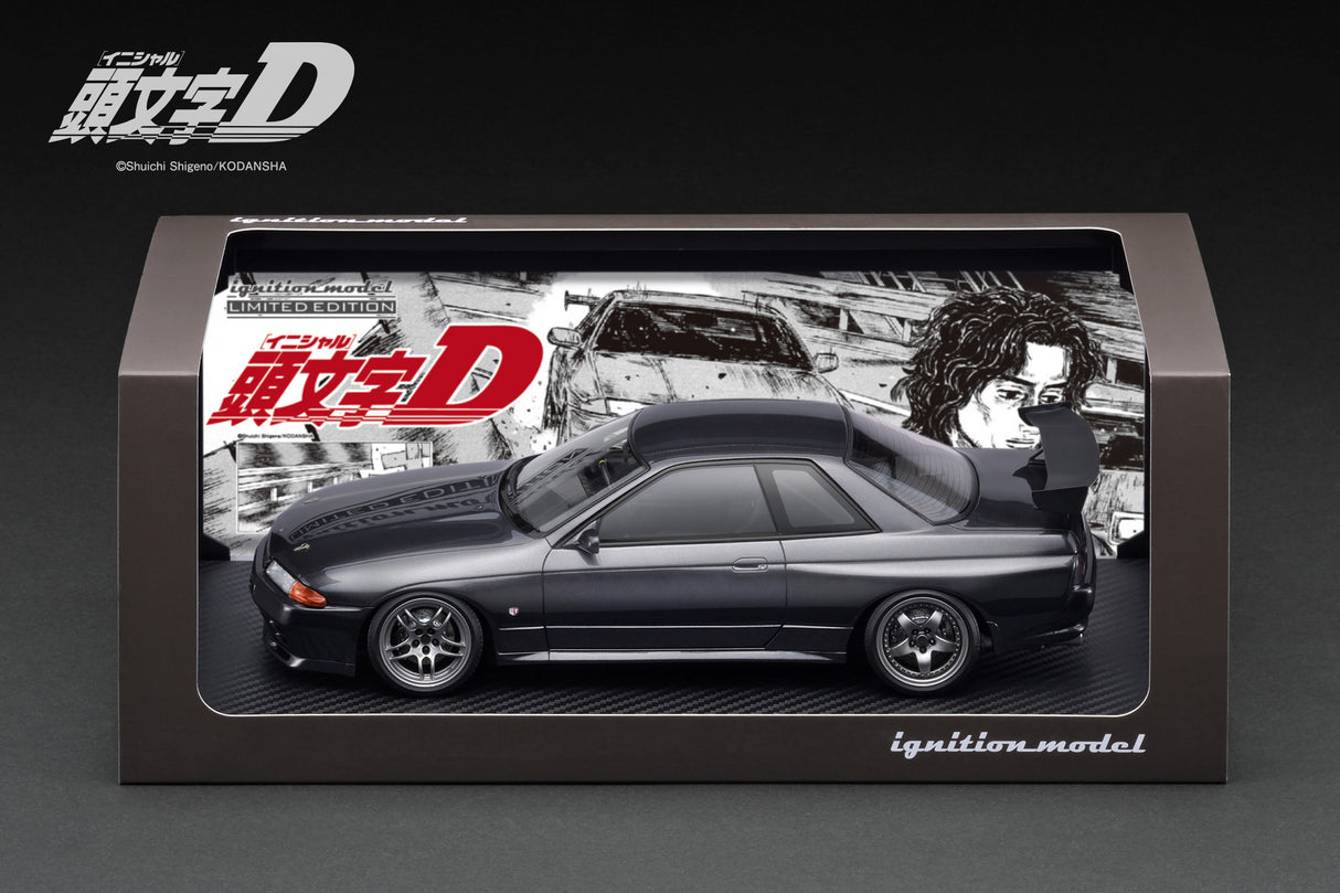 *PREORDER* Ignition Model 1:18 INITIAL D Nissan Skyline GT-R V-SpecII (BNR32) in Gun Gray Metallic