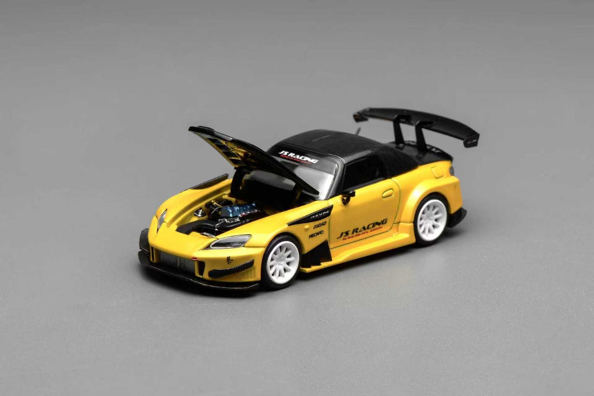 *PREORDER* MotorHelix 1:64 Honda S2000 J's Racing in New Indy Yellow Pearl