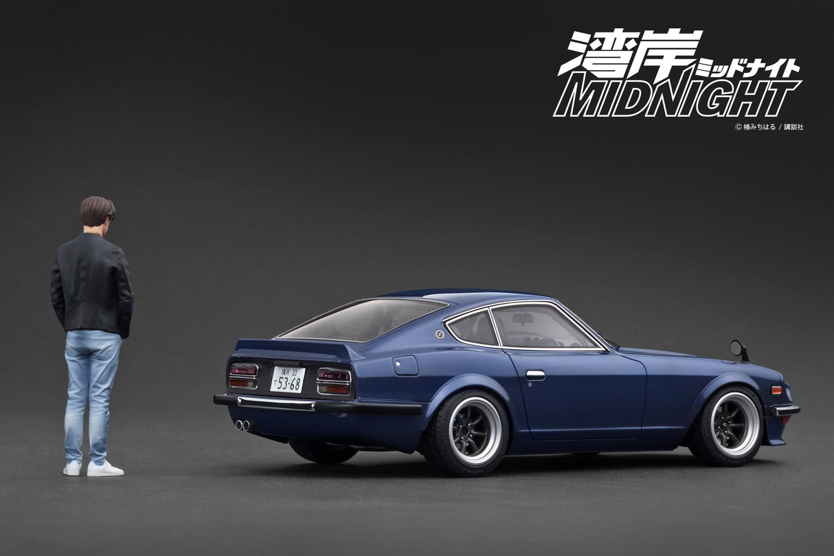 *PREORDER* Ignition Model 1:18 Nissan Fairlady Z (S30) Blue 湾岸MIDNIGHT Devil's Z with Mr. Akio Asakura Figure