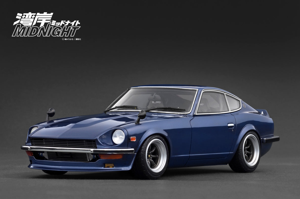 *PREORDER* Ignition Model 1:18 Nissan Fairlady Z (S30) Blue 湾岸MIDNIGHT Devil's Z with Mr. Akio Asakura Figure