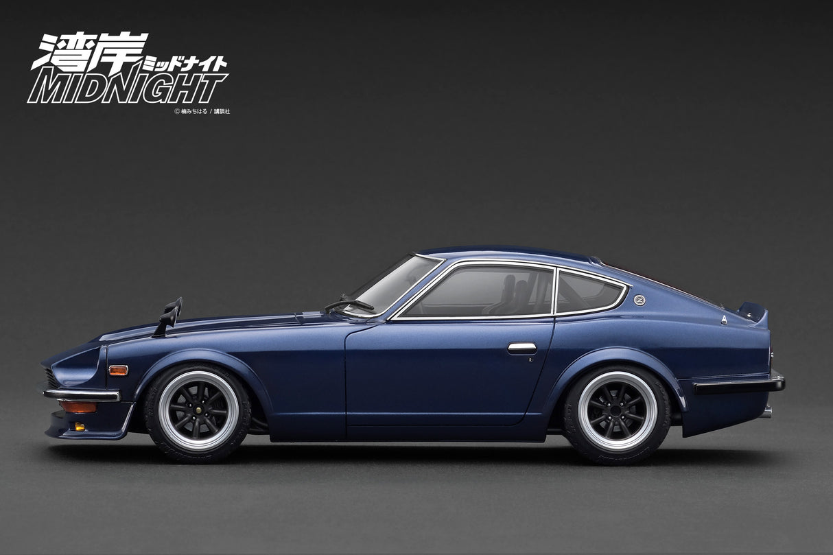 *PREORDER* Ignition Model 1:18 Nissan Fairlady Z (S30) Blue 湾岸MIDNIGHT Devil's Z with Mr. Akio Asakura Figure