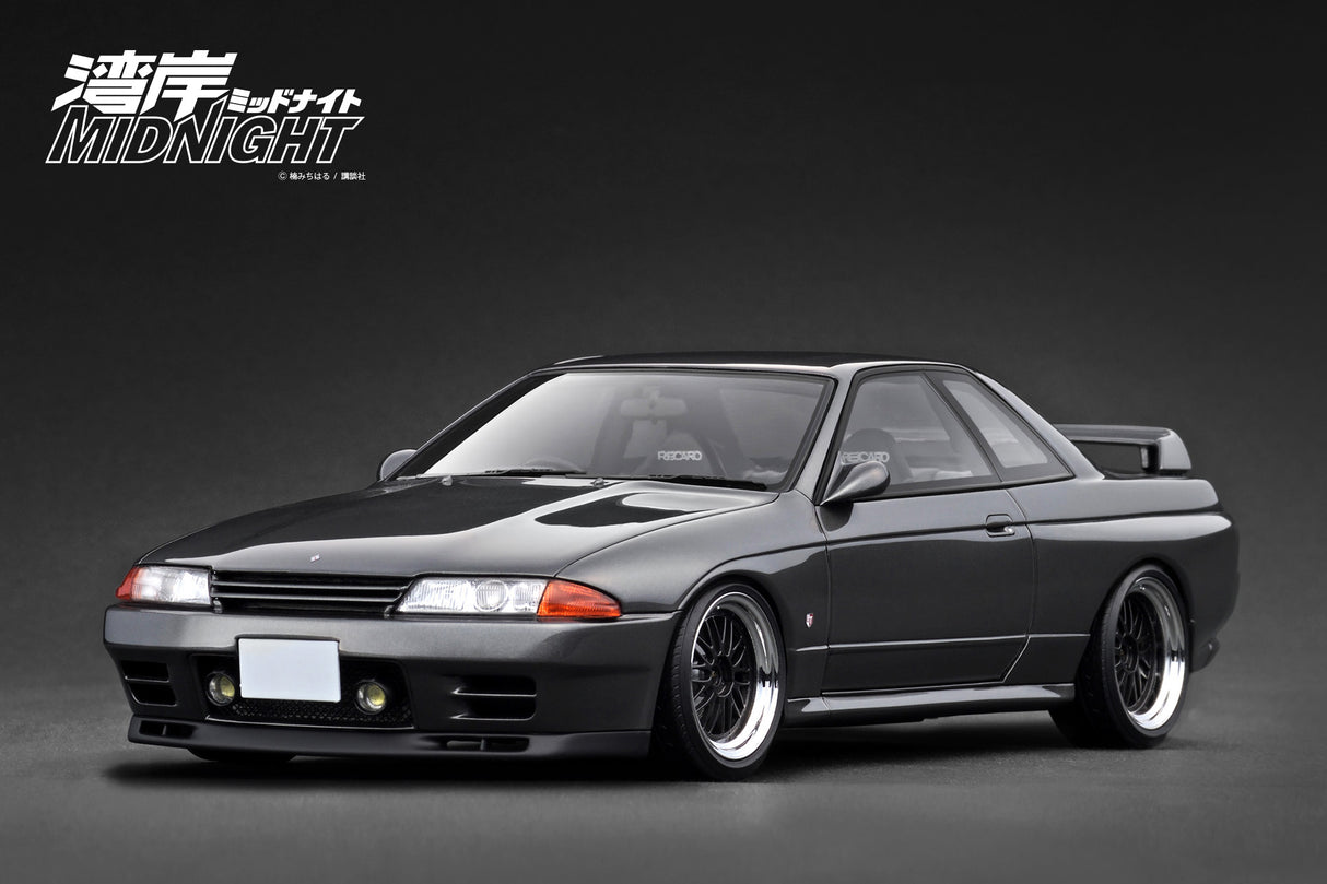 *PREORDER* Ignition Model 1:18 Nissan Skyline GT-R (R32) Gun Metallic 湾岸MIDNIGHT Reina's R with Ms. Reina Akikawa Figure