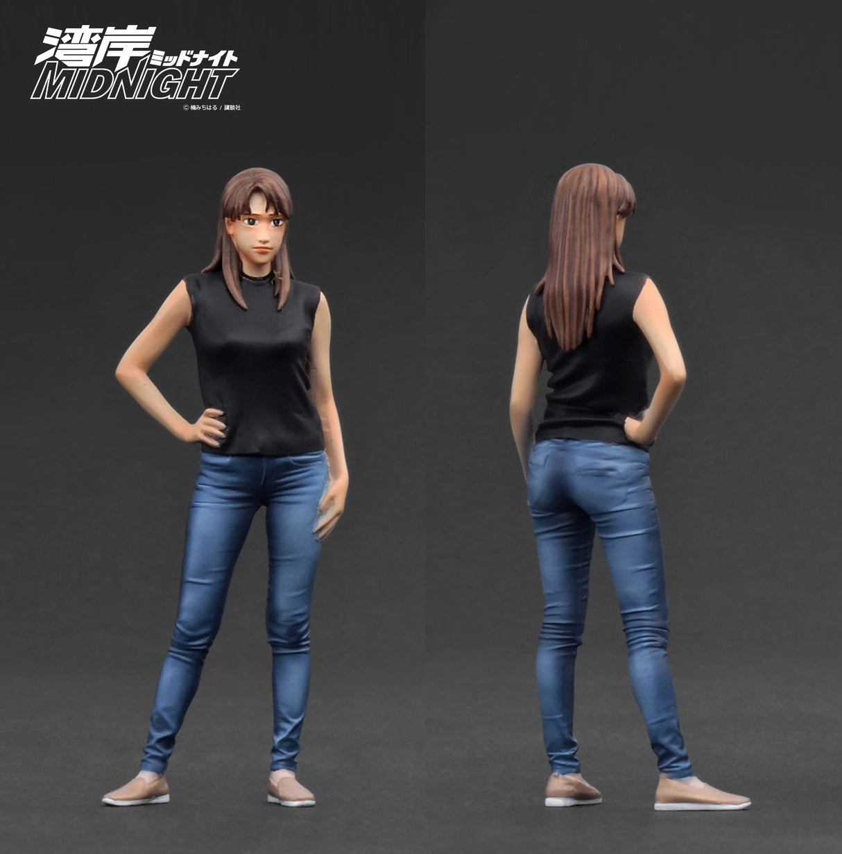 *PREORDER* Ignition Model 1:18 Nissan Skyline GT-R (R32) Gun Metallic 湾岸MIDNIGHT Reina's R with Ms. Reina Akikawa Figure