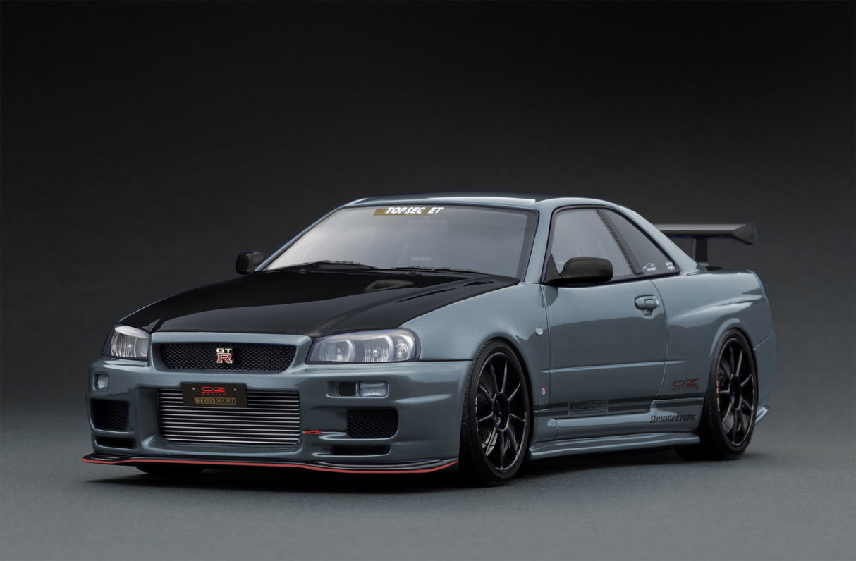 Ignition Model 1:18 Nissan Skyline (R34) GT-R TOP SECRET in Stealth Gray