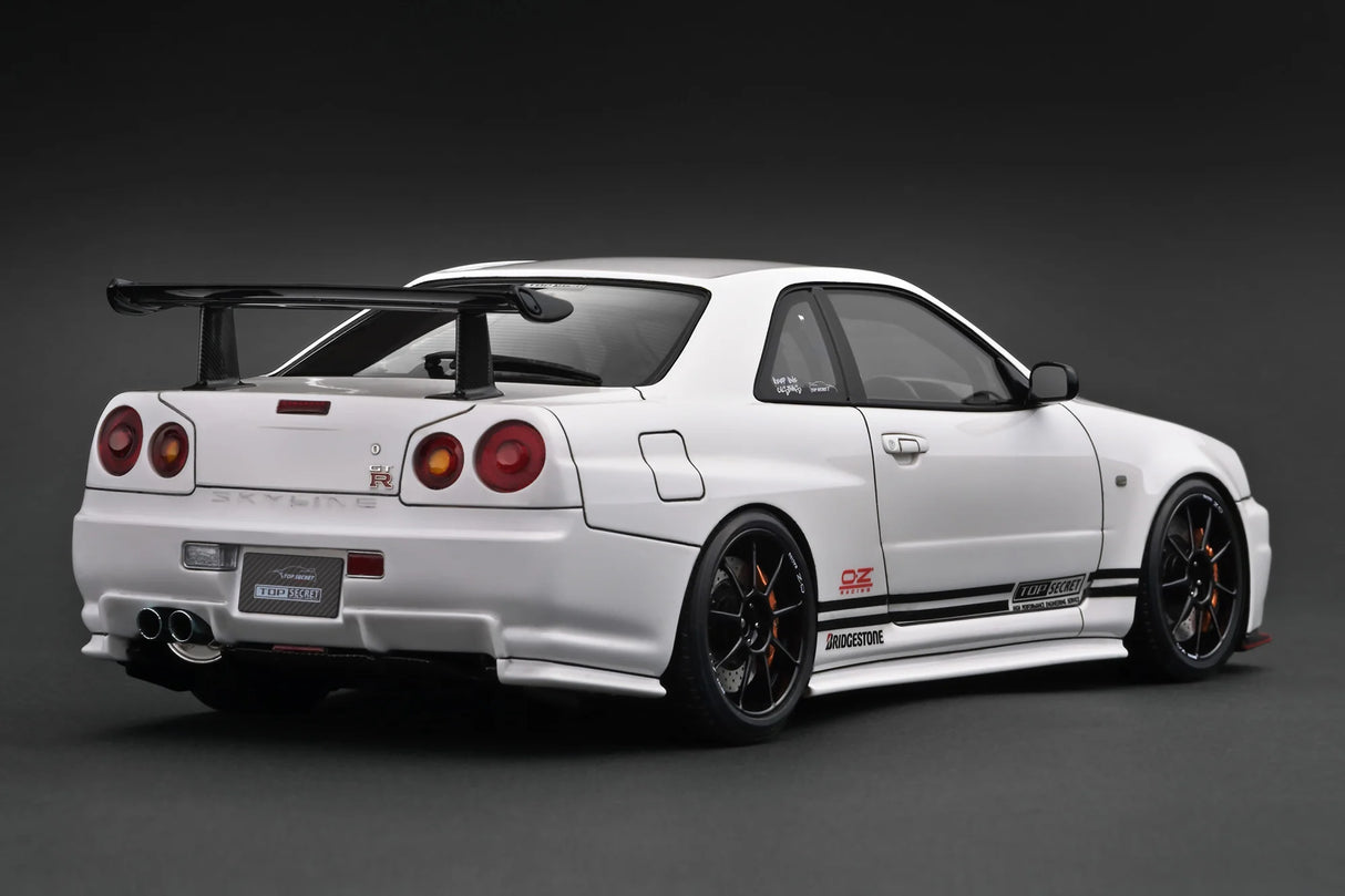 Ignition Model 1:18 Nissan Skyline (R34) GT-R TOP SECRET in White