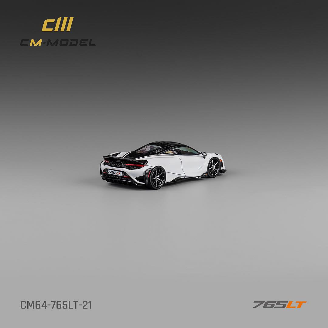 CM Model 1:64 McLaren 765LT in White with Carbon Accents