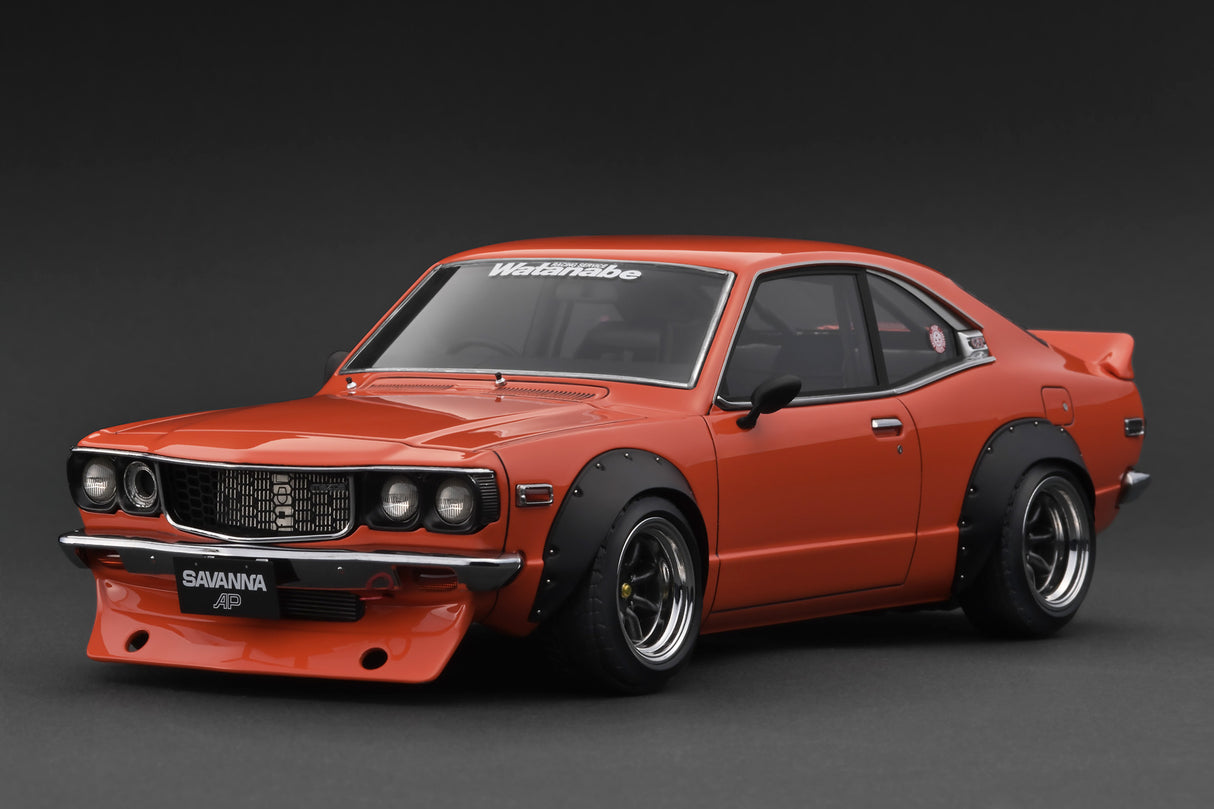 *PREORDER* Ignition Model 1:18 Mazda Savanna RX-3 (S124A) Semi Works in Orange