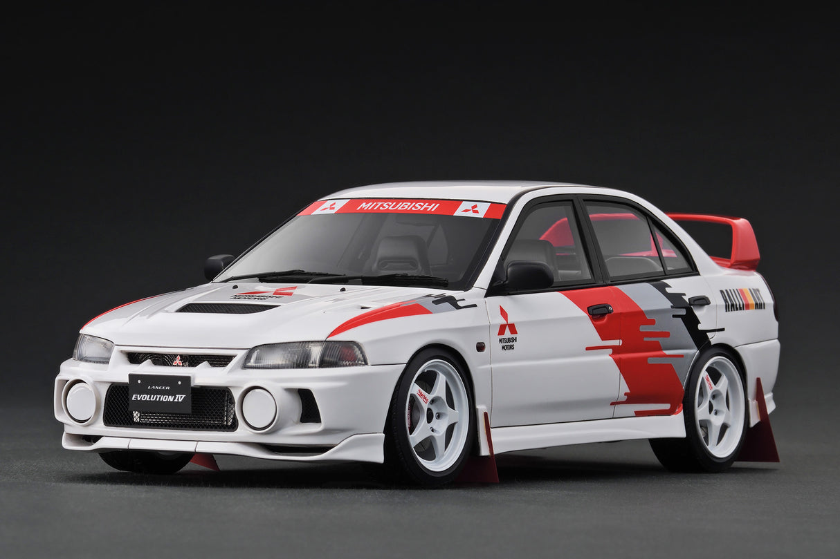 *PREORDER* Ignition Model 1:18 Mitsubishi LANCER EVOLUTION Ⅳ (CN9A) White Rally decoration ver.