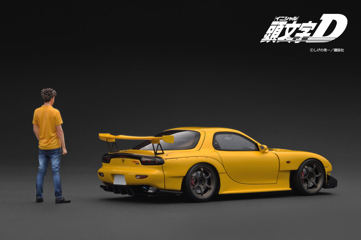 *PREORDER* Ignition Model 1:18 Initial D Mazda RX-7 (FD3S) Yellow with Mr. Keisuke Takahashi