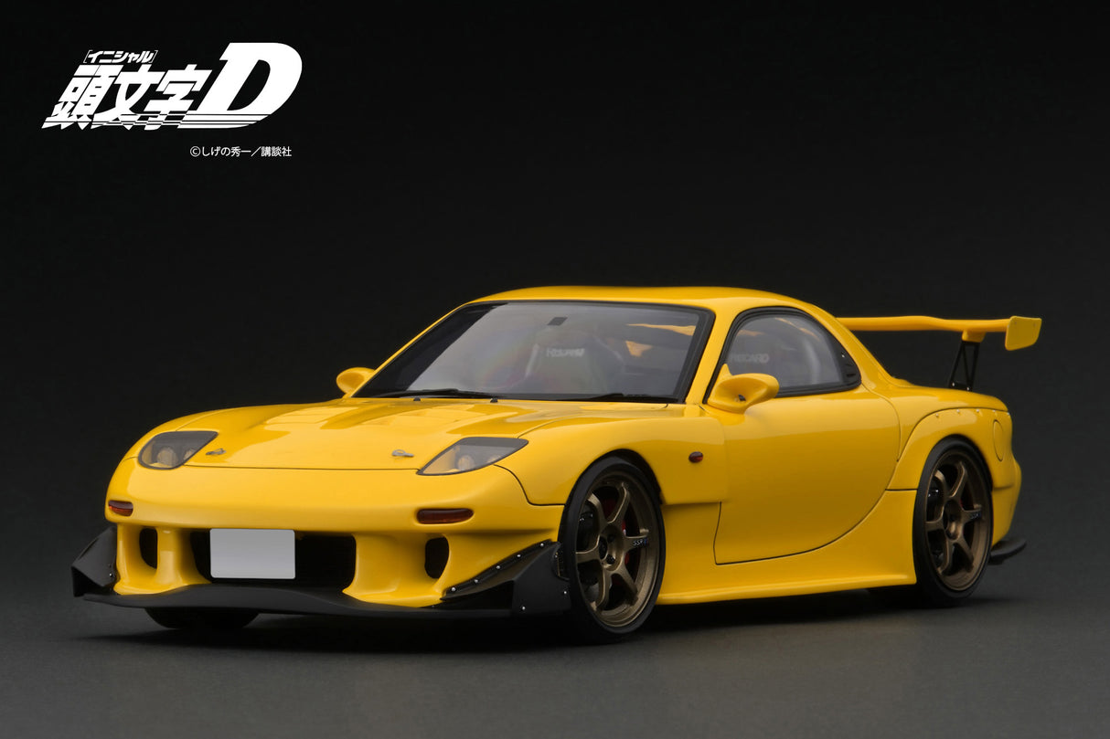 *PREORDER* Ignition Model 1:18 Initial D Mazda RX-7 (FD3S) Yellow with Mr. Keisuke Takahashi