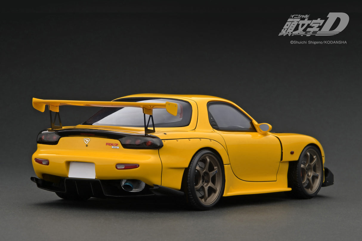 *PREORDER* Ignition Model 1:18 Mazda RX-7 (FD3S) INITIAL D in Yellow with LED Lights